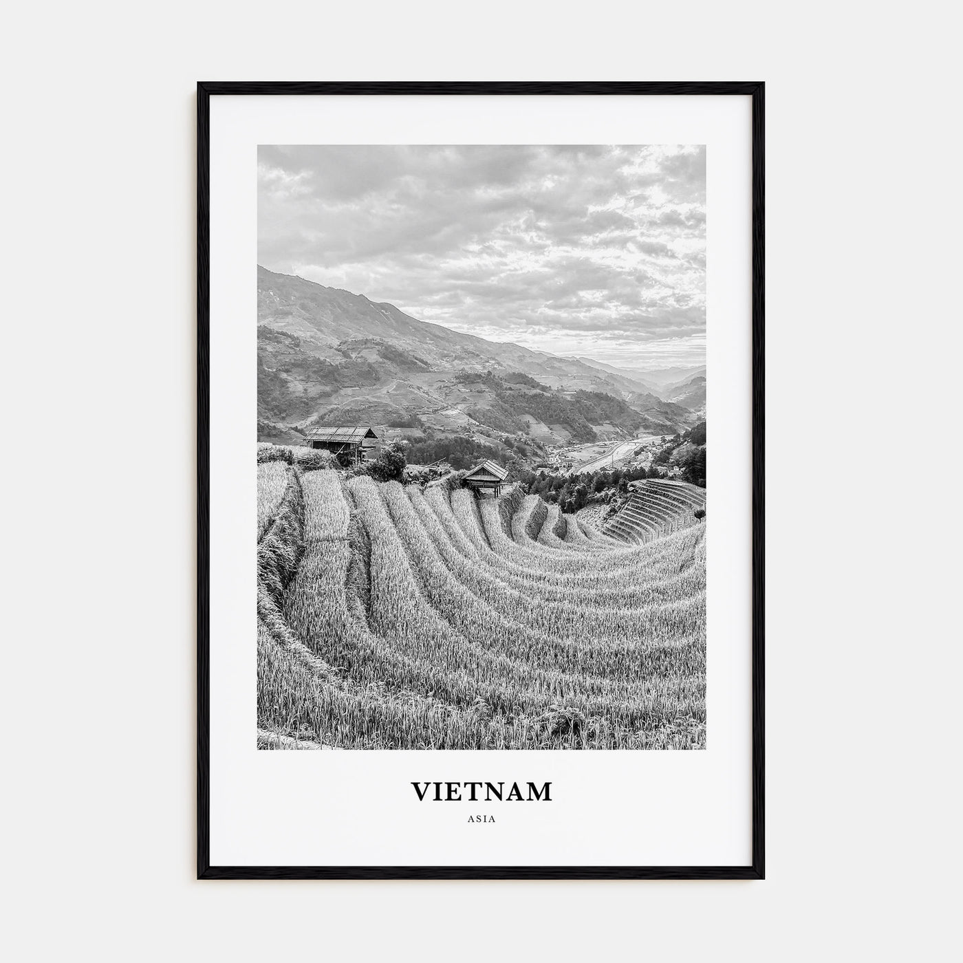 Vietnam Portrait B&W No 1 Poster