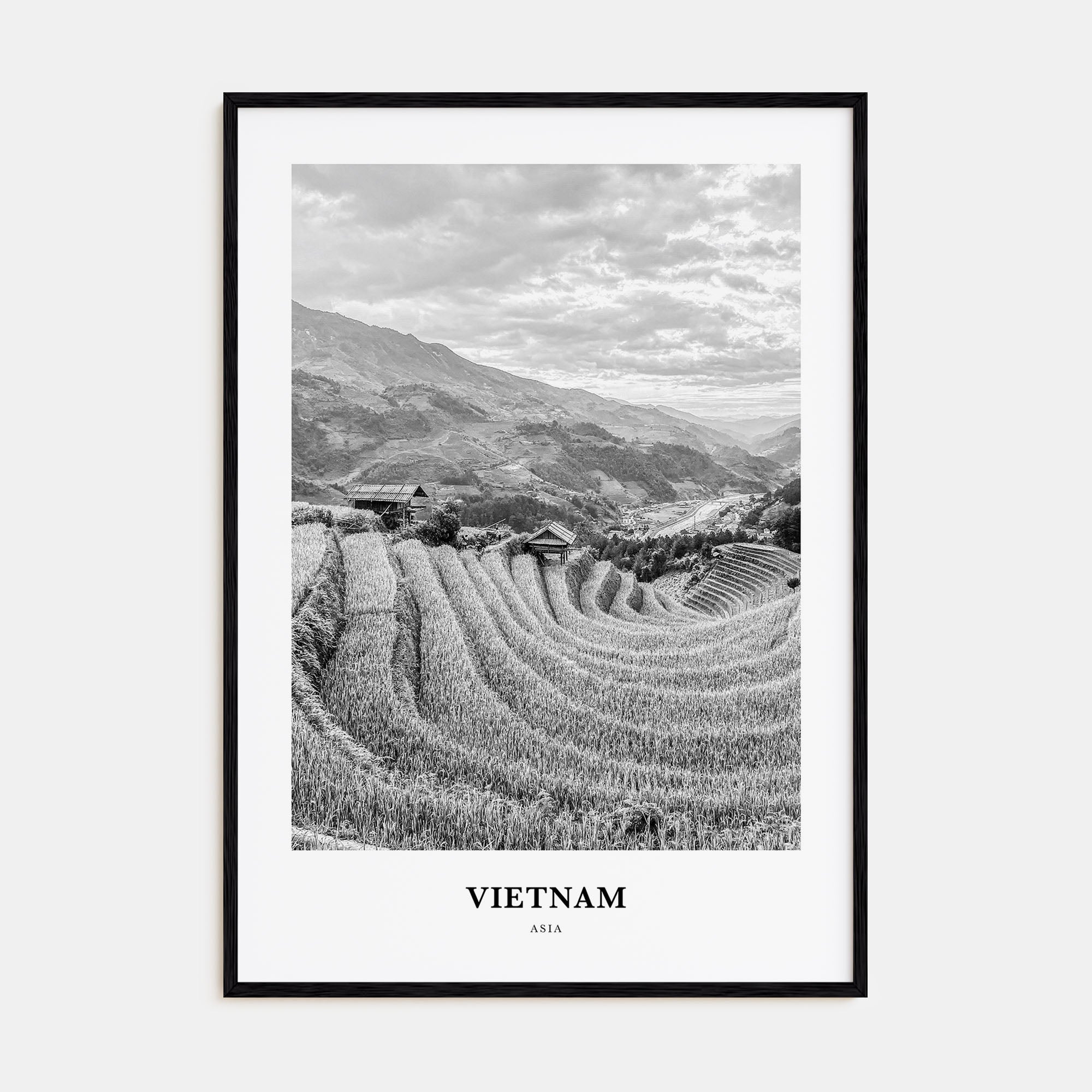 Vietnam Portrait B&W No 1 Poster