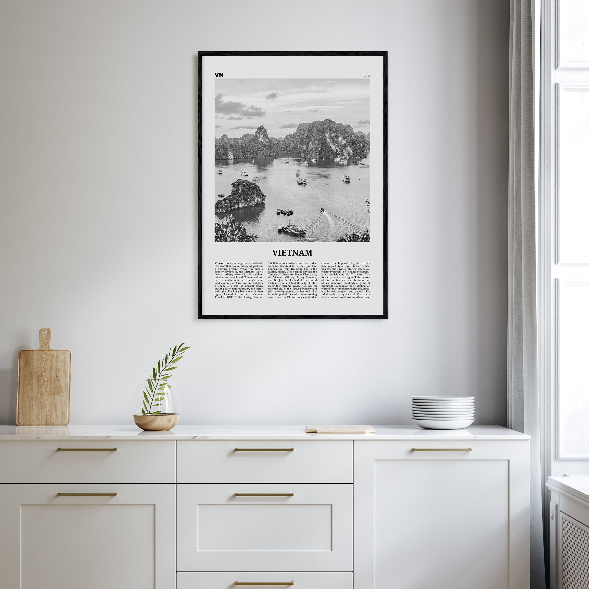 Vietnam Travel B&W No 1 Poster