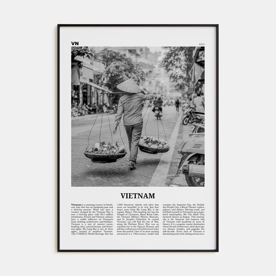 Vietnam Travel B&W No 2 Poster