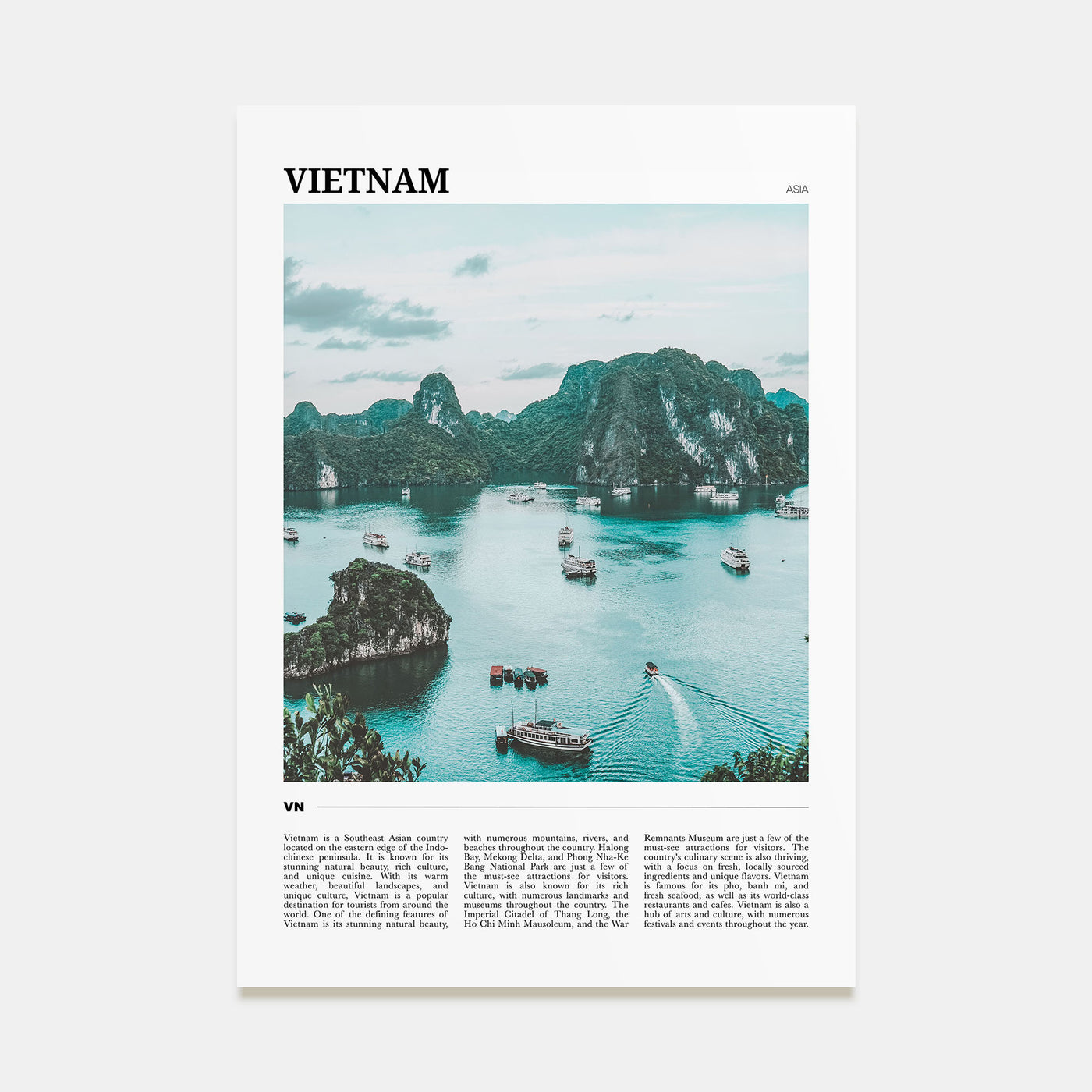 Vietnam Travel Color Poster