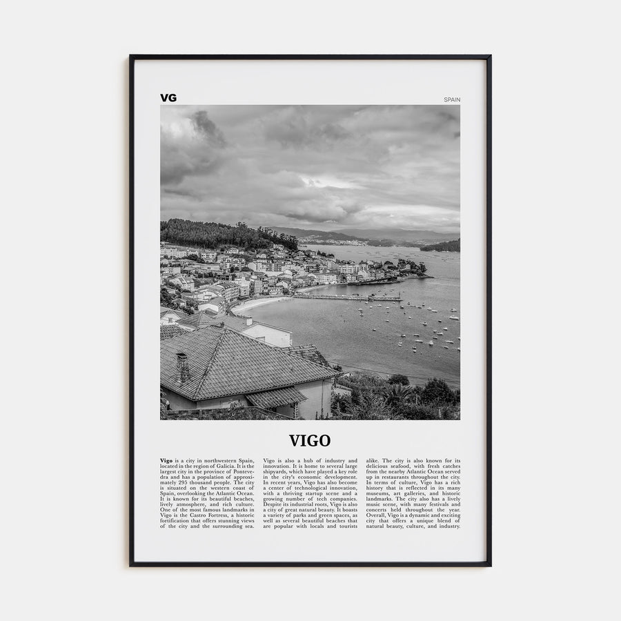 Vigo Travel B&W Poster