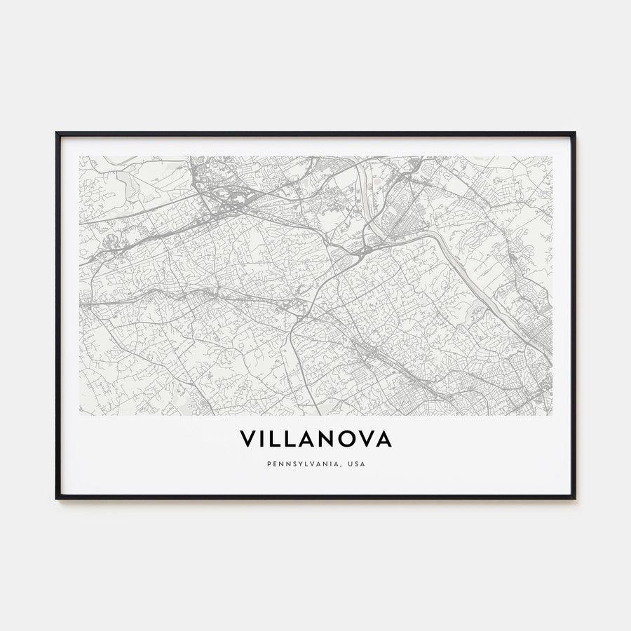 Villanova Map Landscape Poster