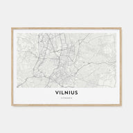 Vilnius Map Landscape Poster