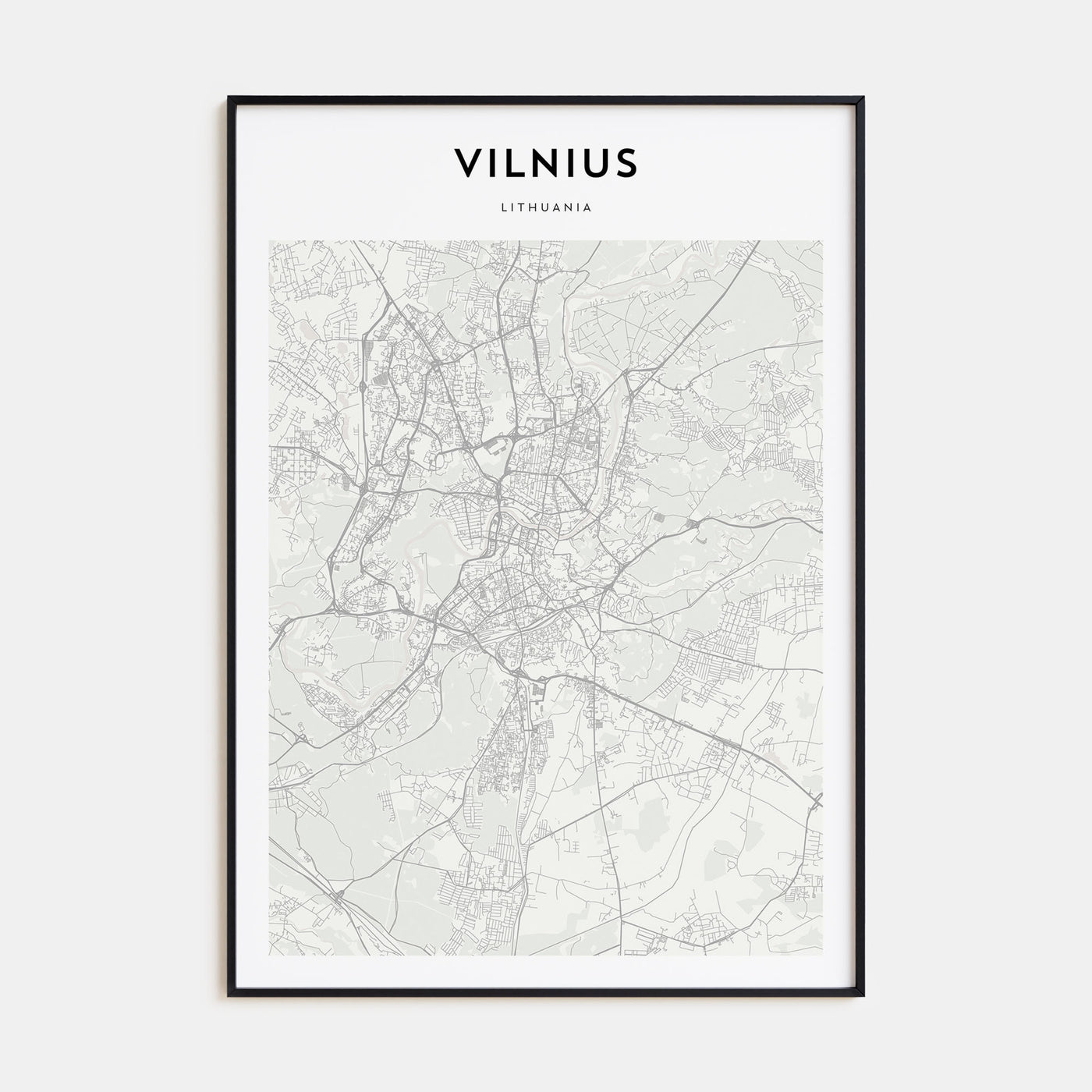 Vilnius Map Portrait Poster