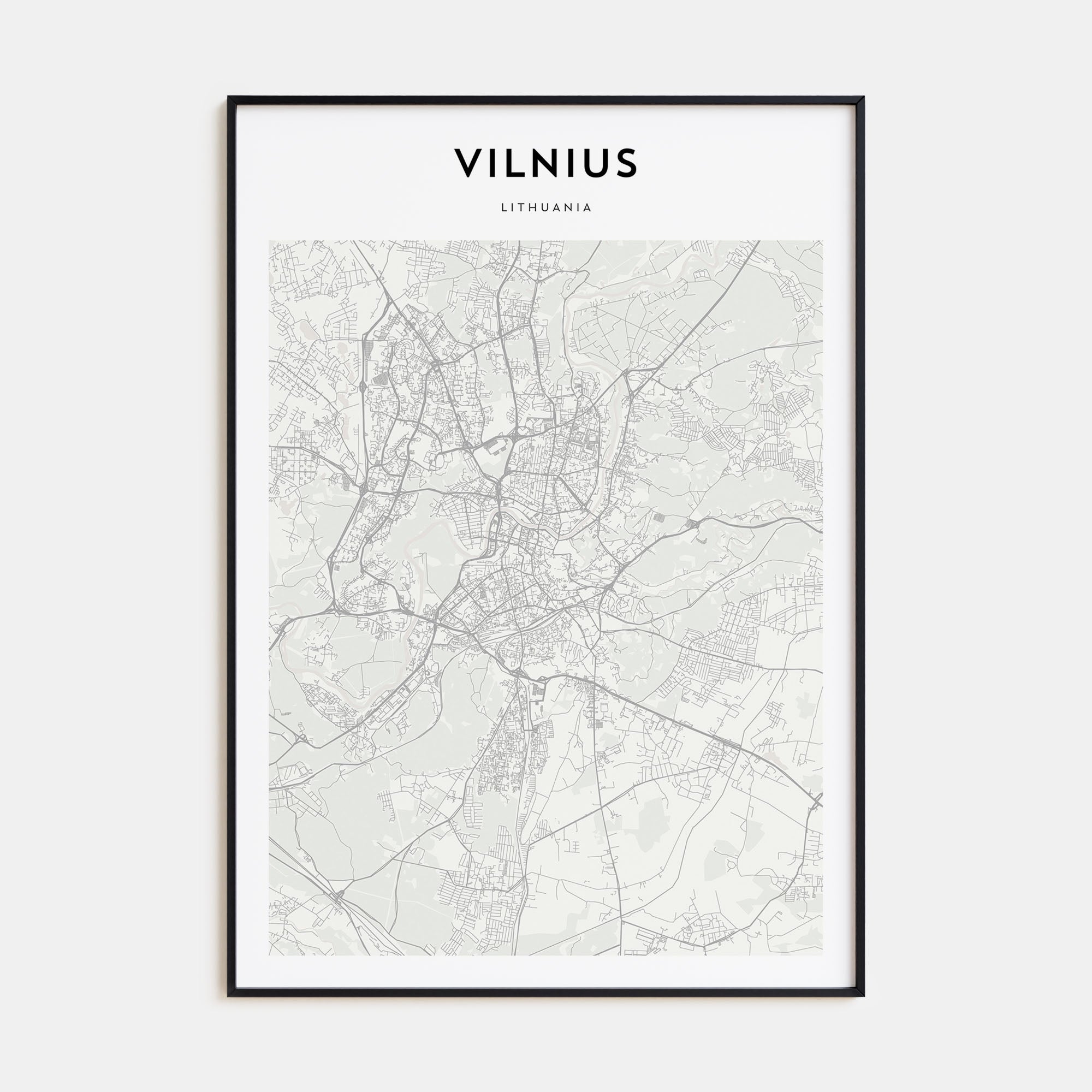 Vilnius Map Portrait Poster