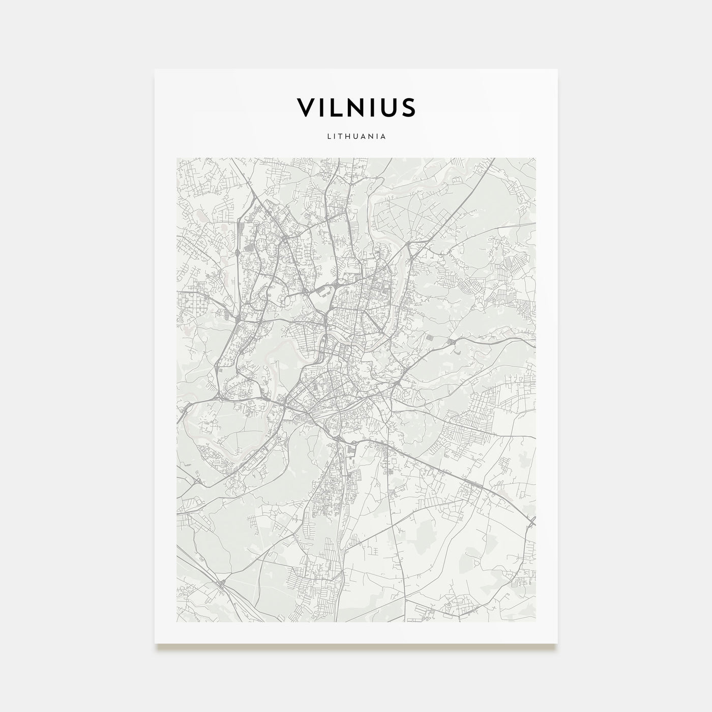 Vilnius Map Portrait Poster