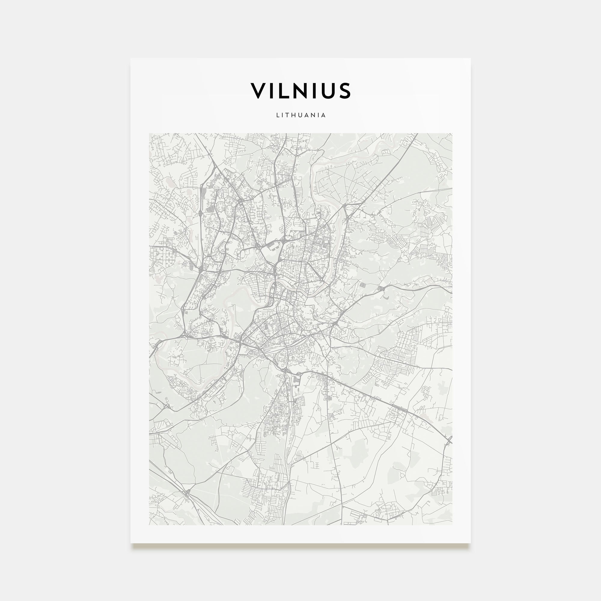 Vilnius Map Portrait Poster