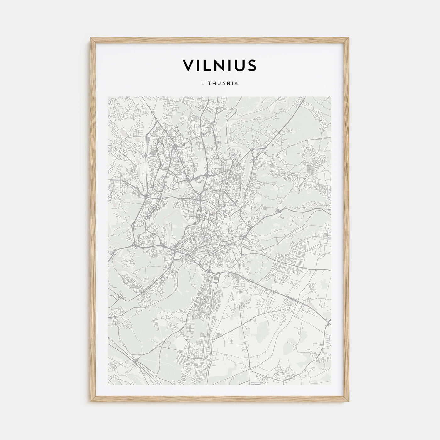 Vilnius Map Portrait Poster