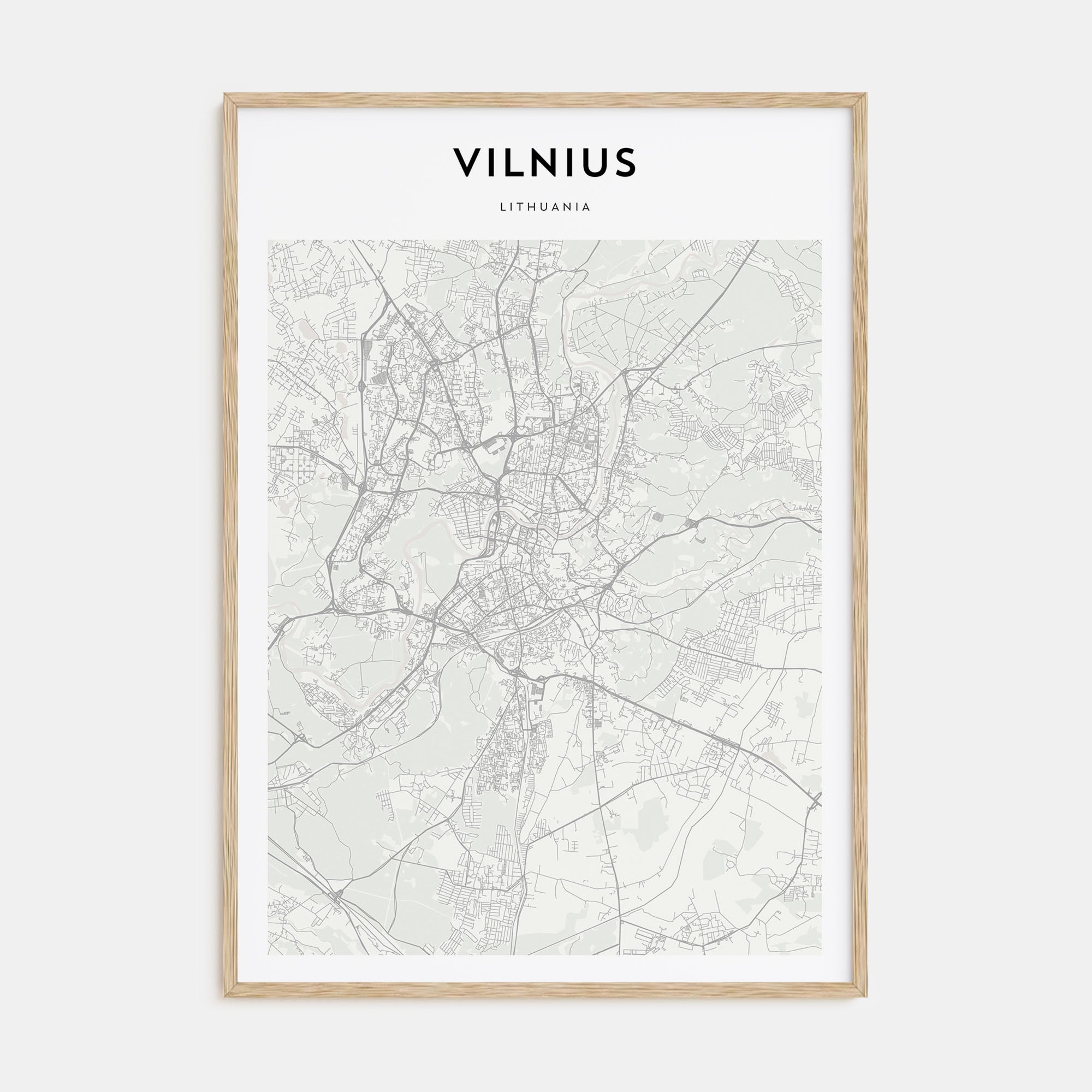 Vilnius Map Portrait Poster