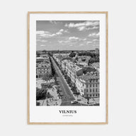 Vilnius Portrait B&W Poster
