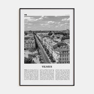Vilnius Travel B&W Poster