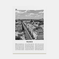 Vilnius Travel B&W Poster