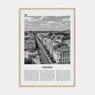 Vilnius Travel B&W Poster