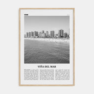 Viña del Mar Travel B&W Poster