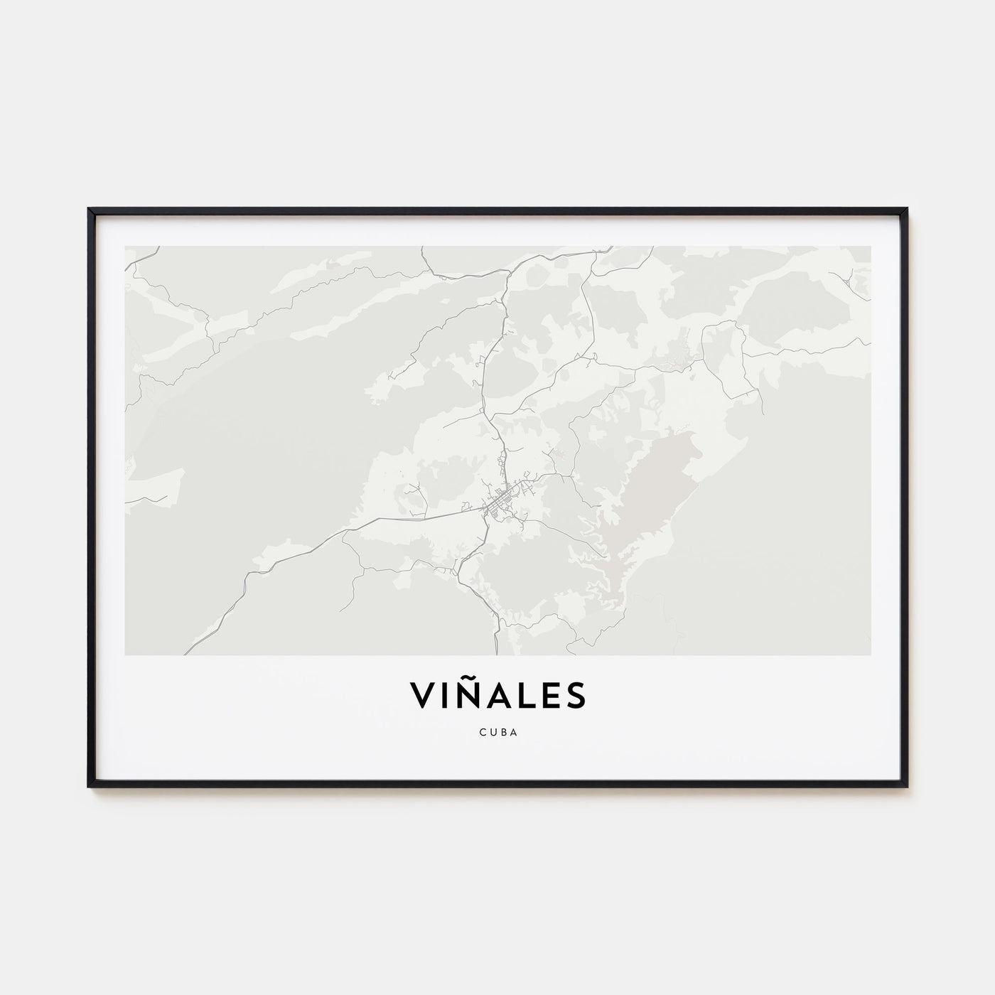 Viñales Map Landscape Poster