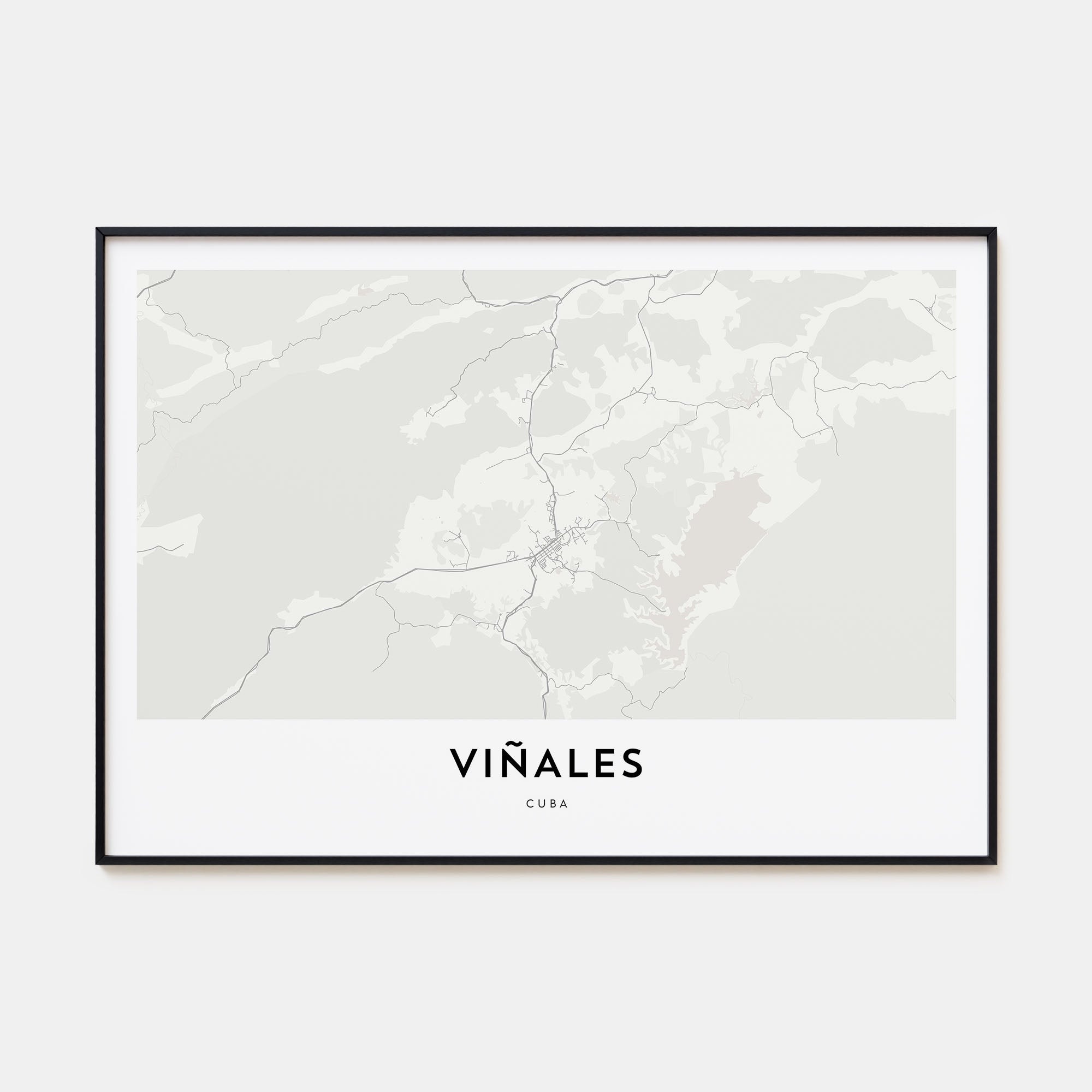 Viñales Map Landscape Poster