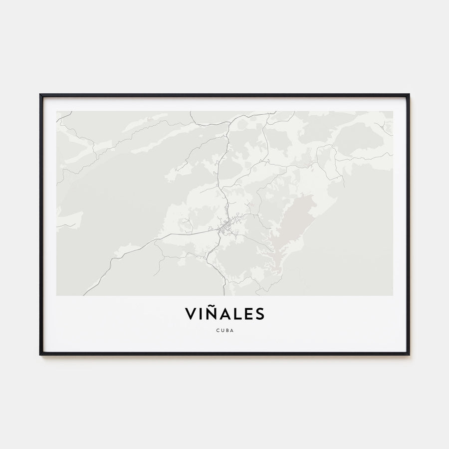 Viñales Map Landscape Poster
