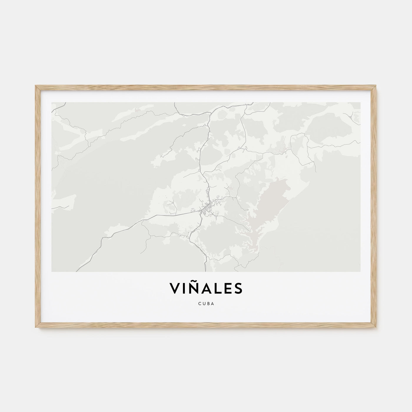 Viñales Map Landscape Poster