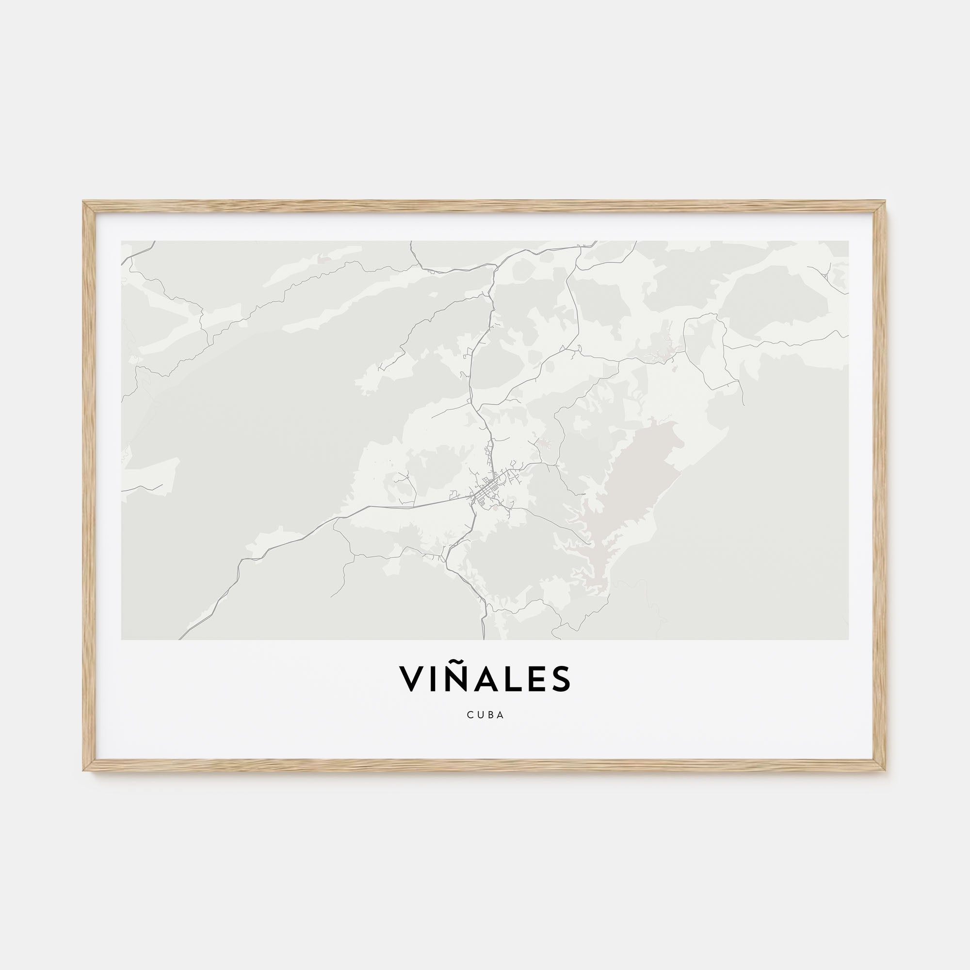 Viñales Map Landscape Poster