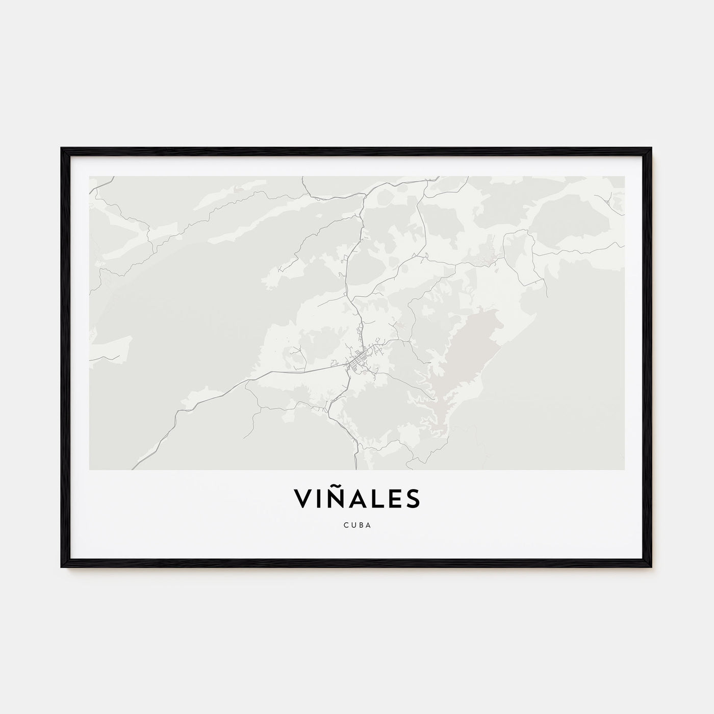 Viñales Map Landscape Poster