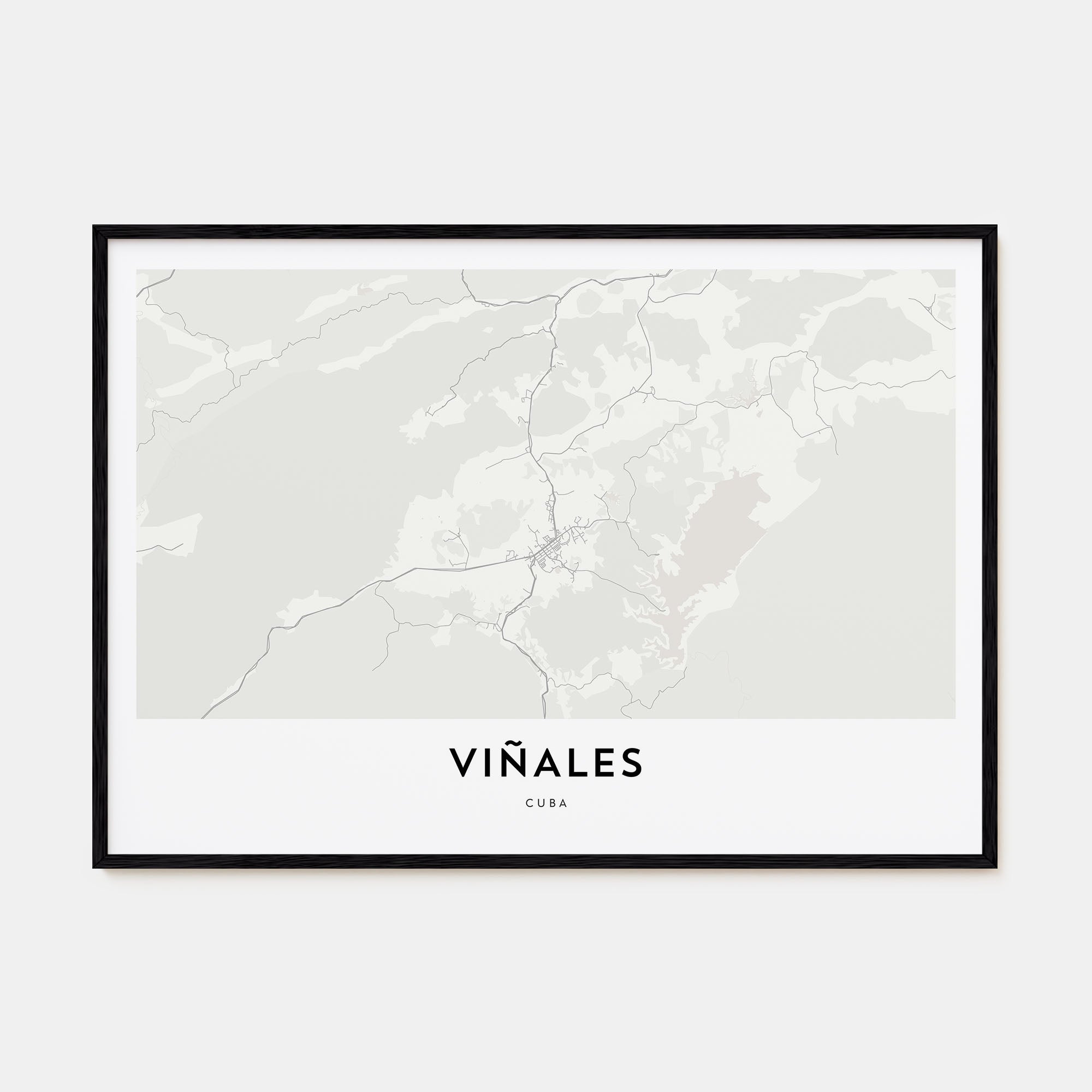 Viñales Map Landscape Poster