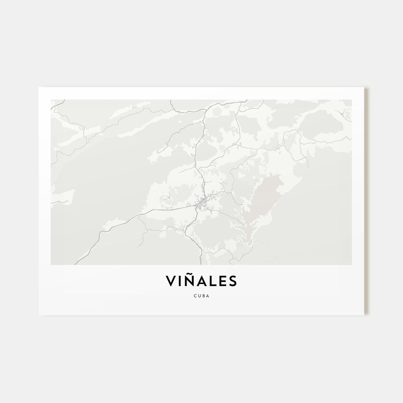 Viñales Map Landscape Poster