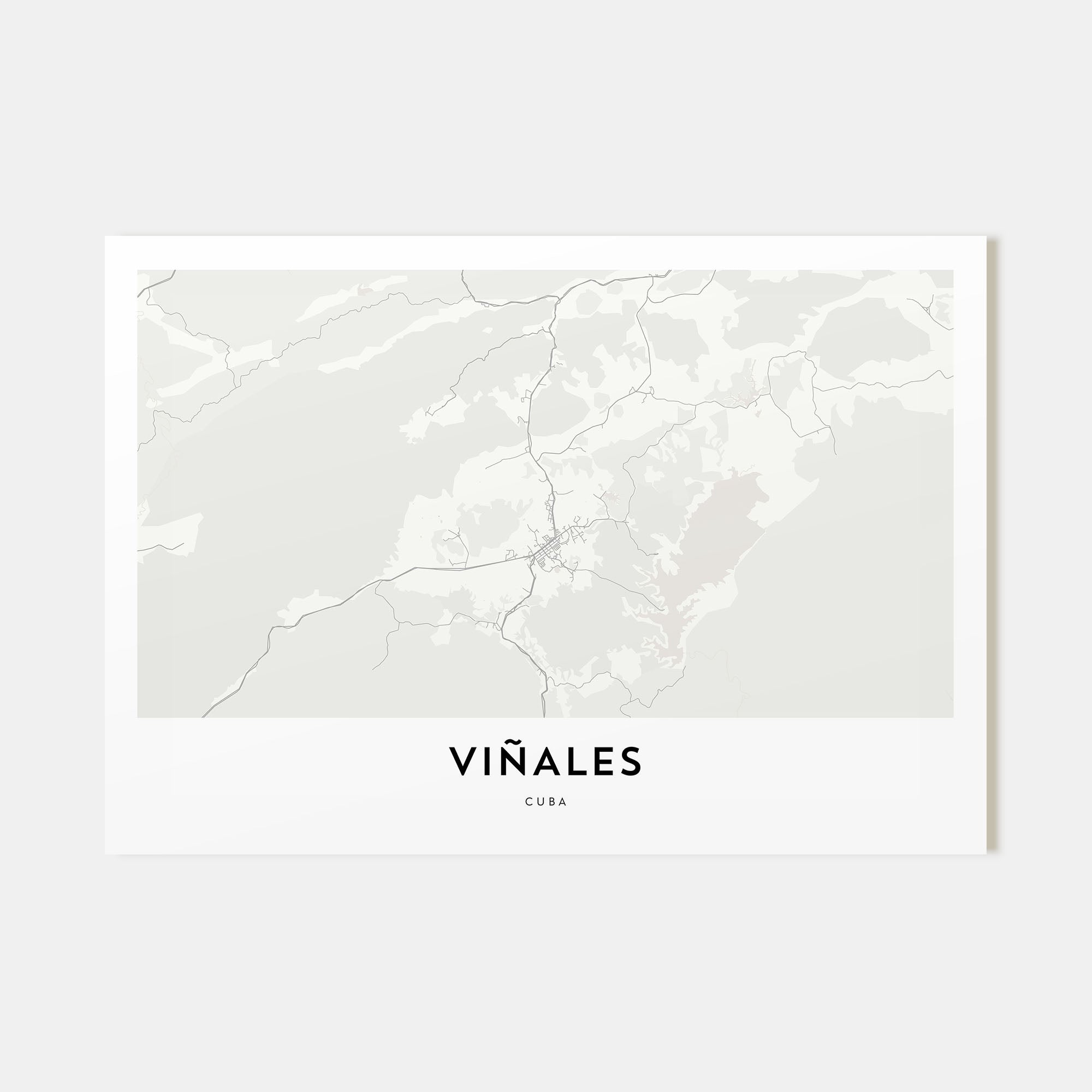 Viñales Map Landscape Poster