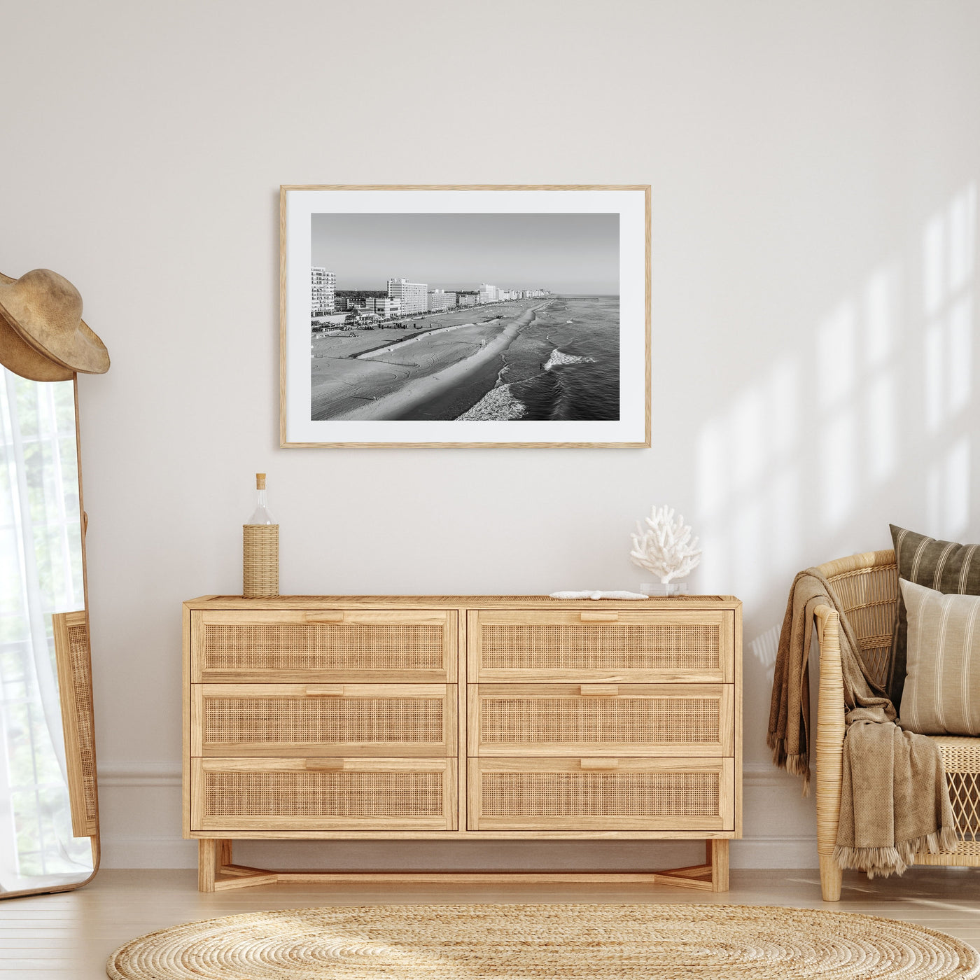 Virginia Beach Landscape B&W Poster