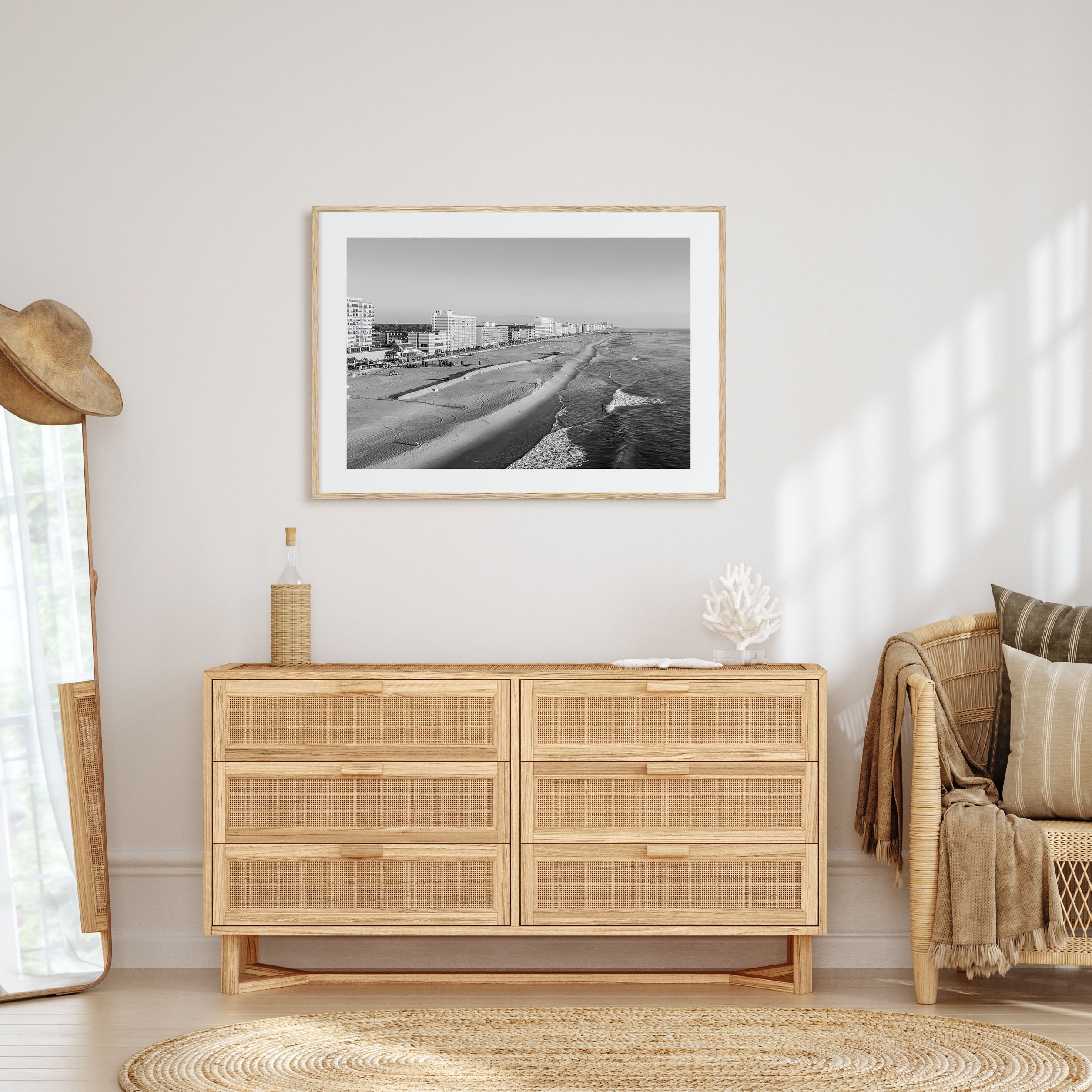Virginia Beach Landscape B&W Poster