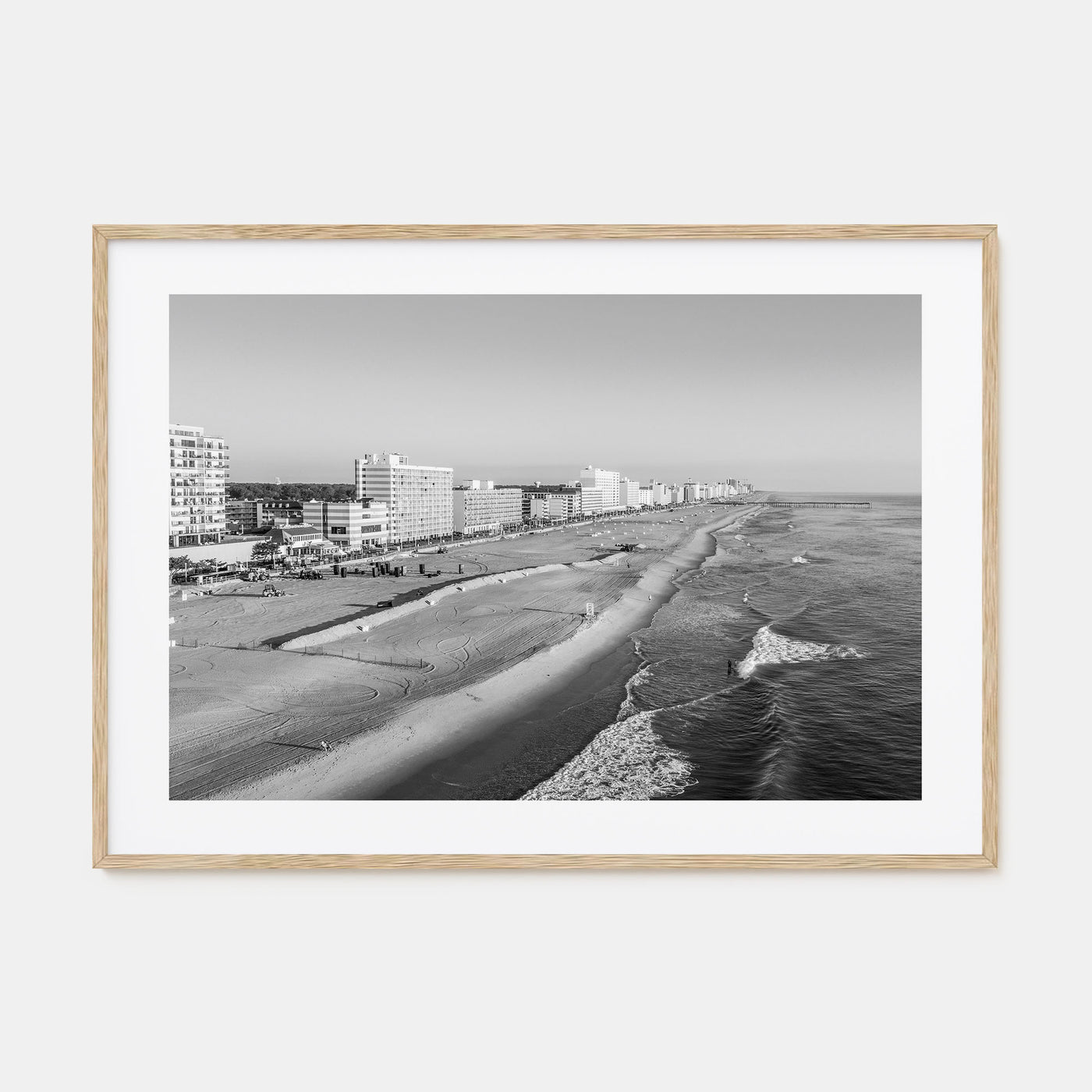 Virginia Beach Landscape B&W Poster