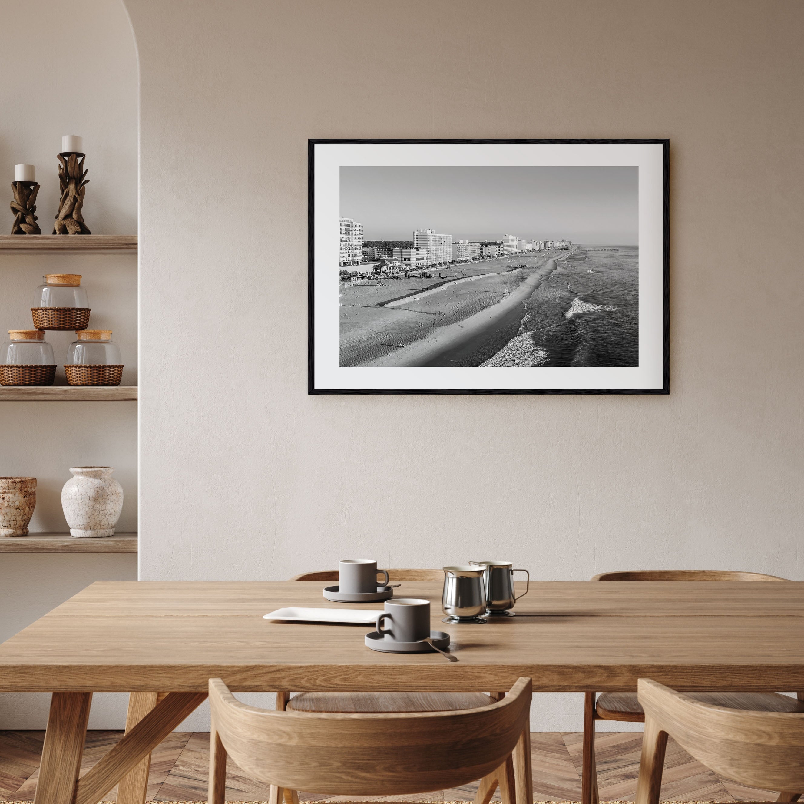 Virginia Beach Landscape B&W Poster