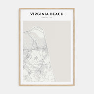 Virginia Beach Map Portrait Poster