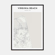 Virginia Beach Map Portrait Poster