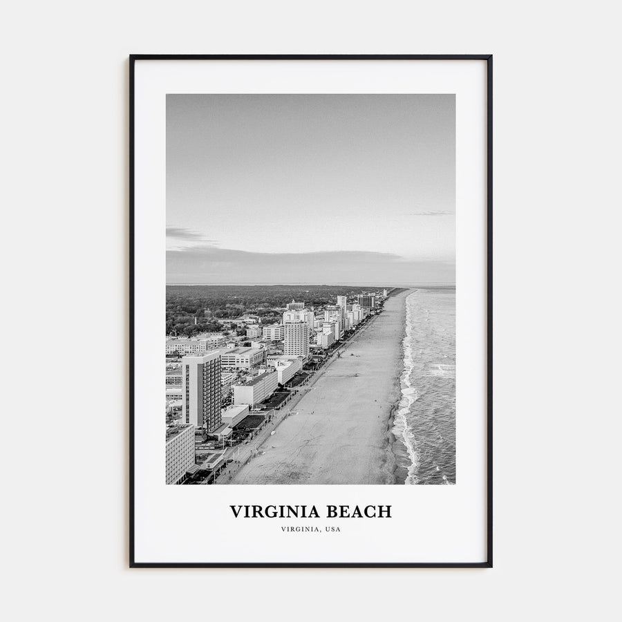Virginia Beach Portrait B&W Poster