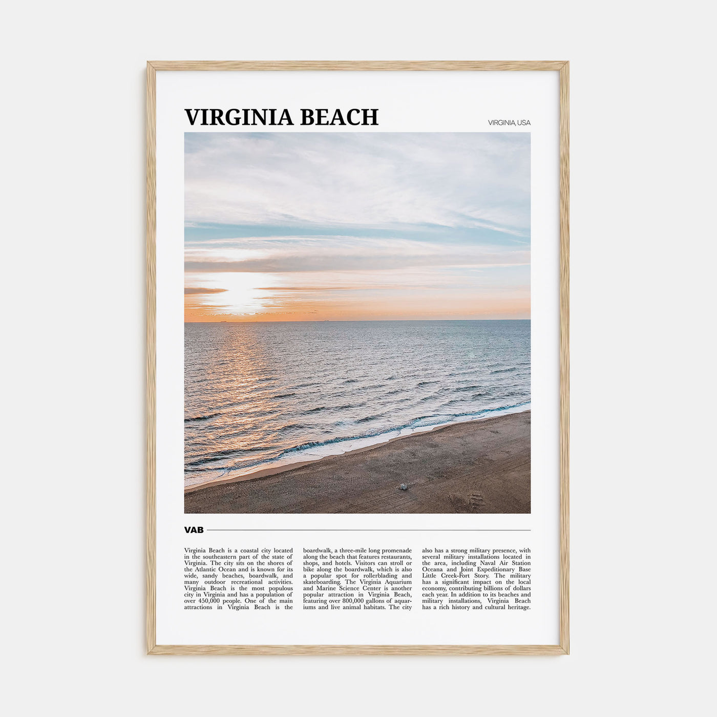 Virginia Beach Travel Color Poster