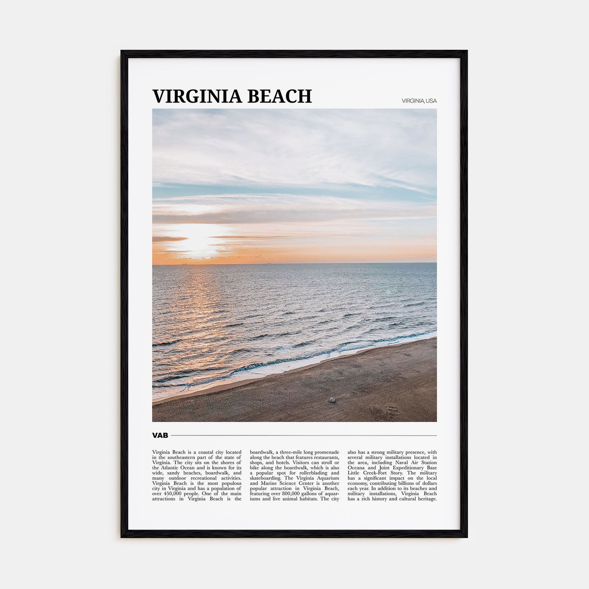 Virginia Beach Travel Color Poster