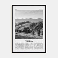 Virginia Travel B&W No 1 Poster
