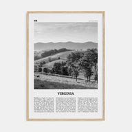 Virginia Travel B&W No 1 Poster