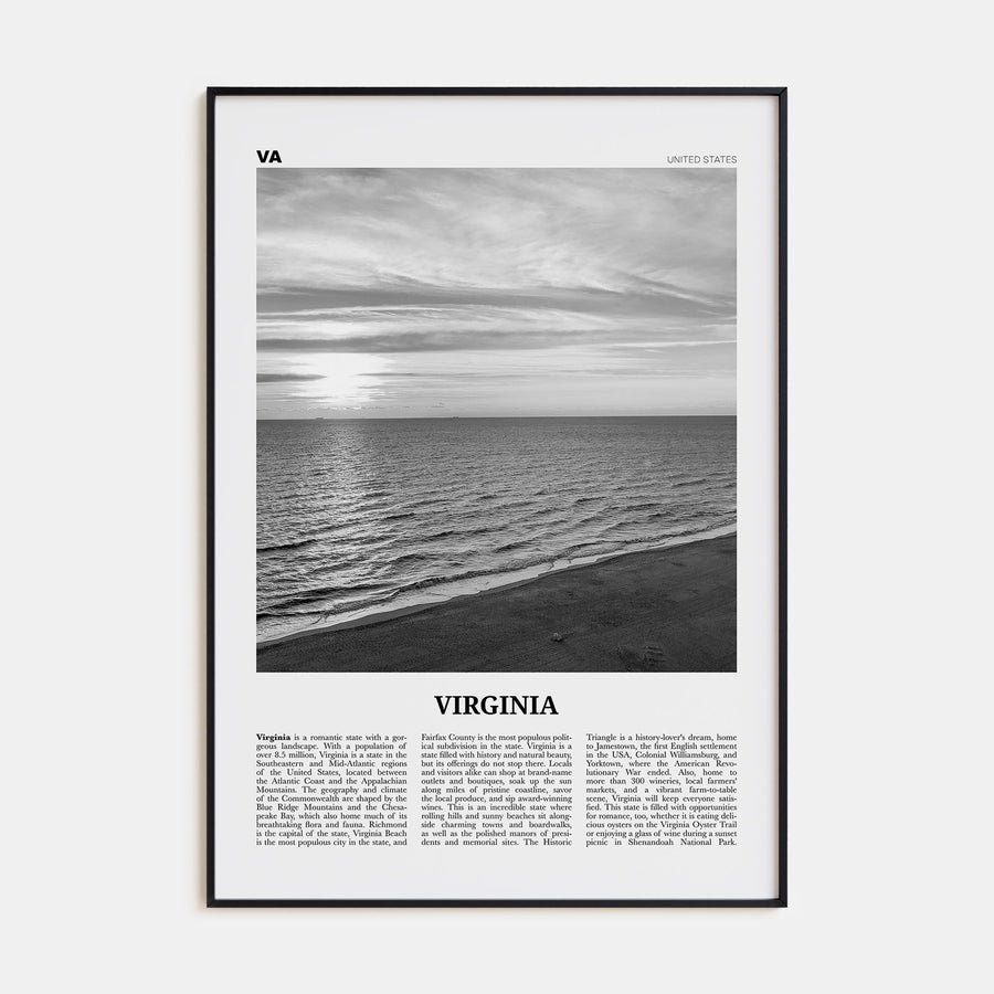 Virginia Travel B&W No 3 Poster