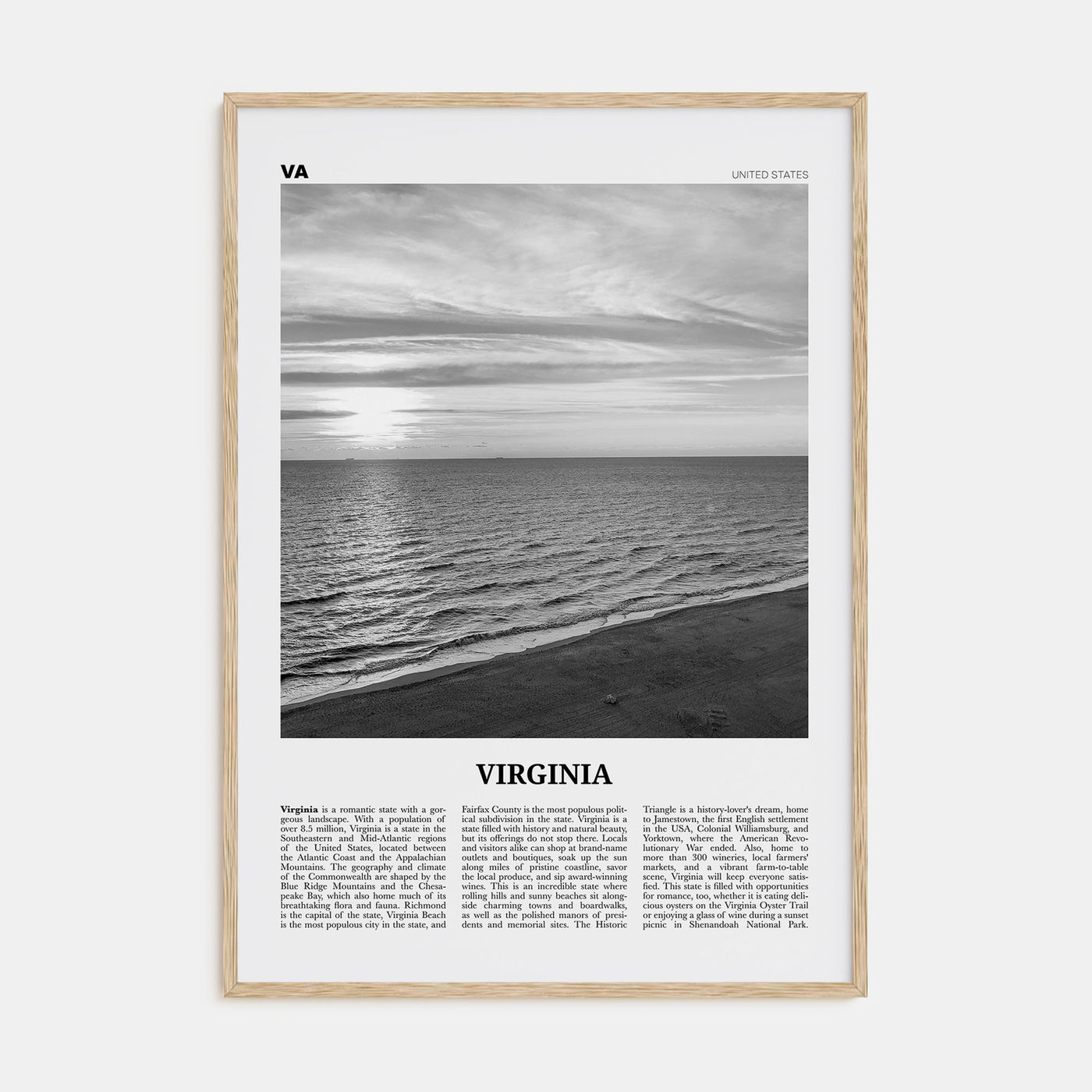 Virginia Travel B&W No 3 Poster