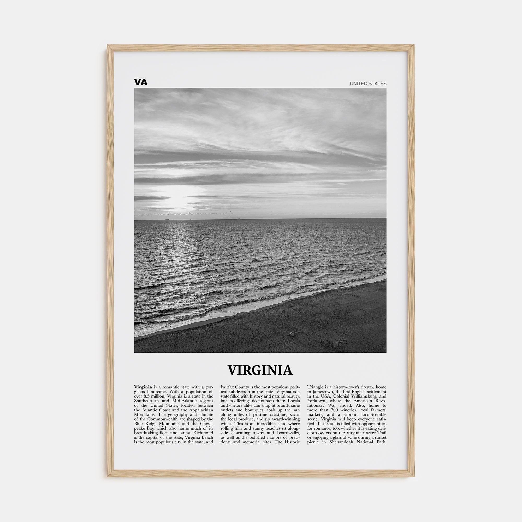 Virginia Travel B&W No 3 Poster