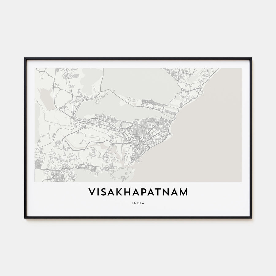 Visakhapatnam Map Landscape Poster