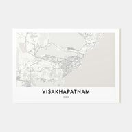 Visakhapatnam Map Landscape Poster