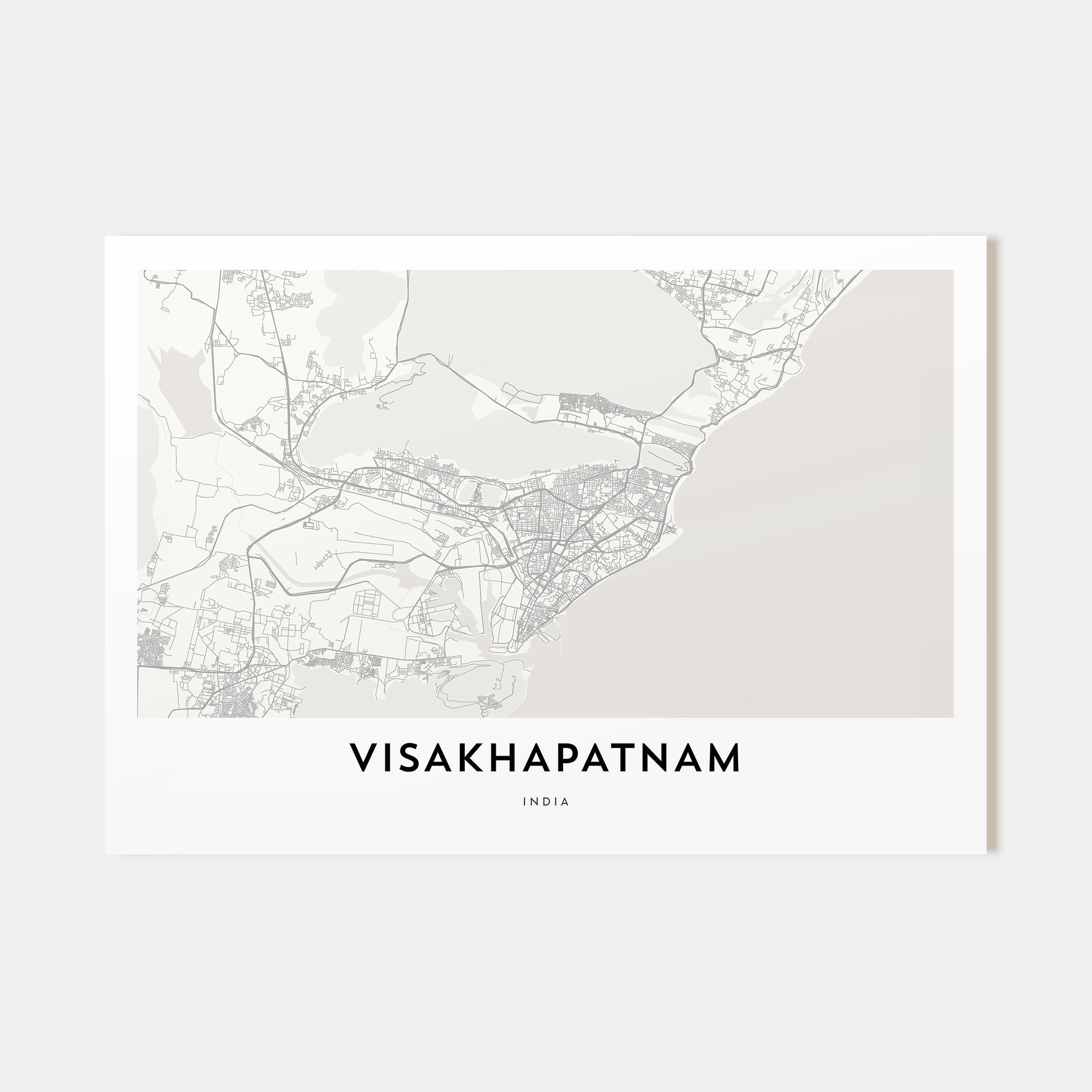 Visakhapatnam Map Landscape Poster