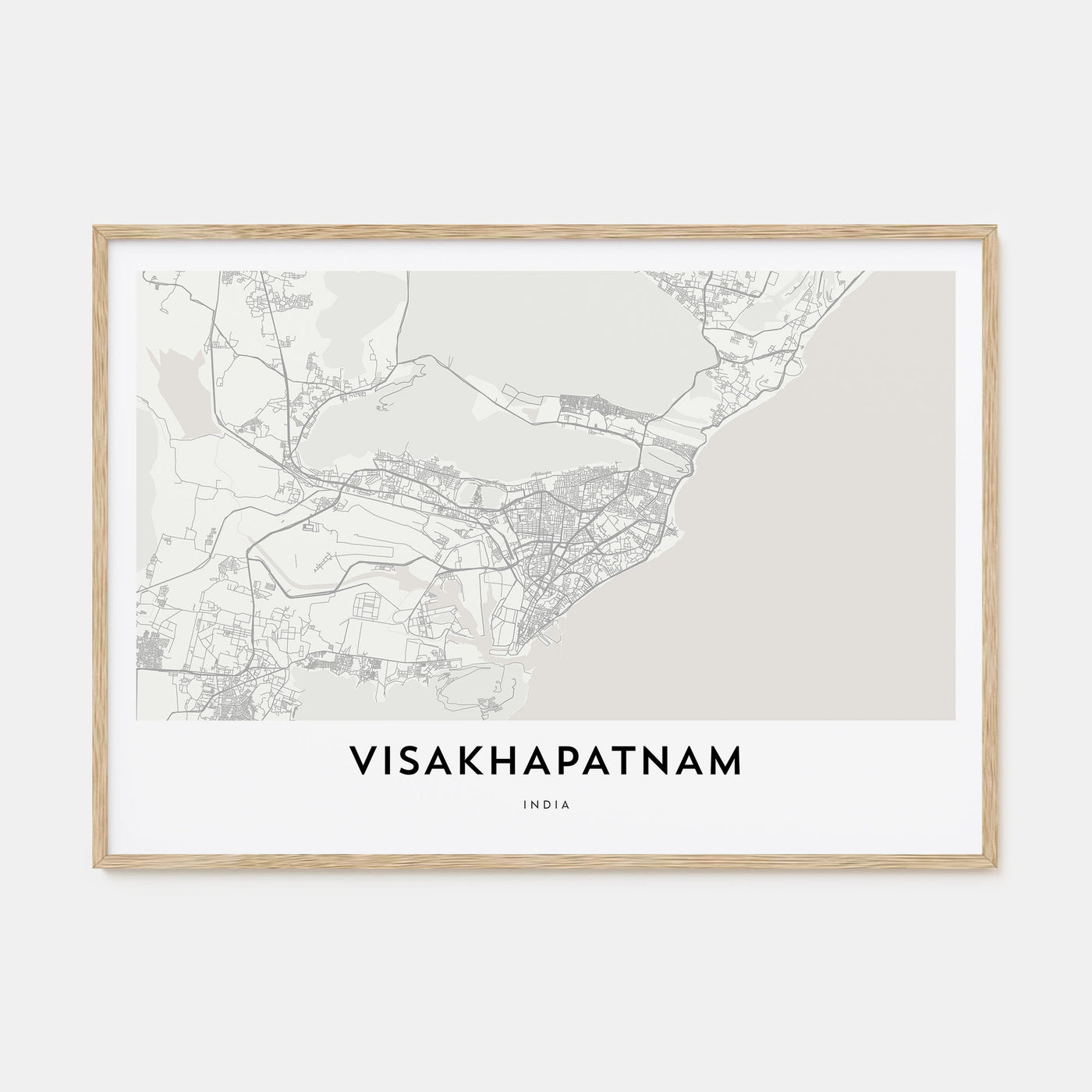 Visakhapatnam Map Landscape Poster