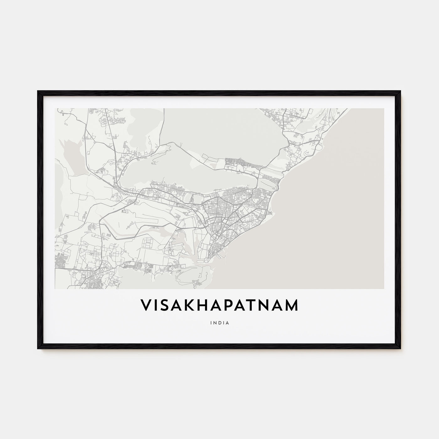 Visakhapatnam Map Landscape Poster