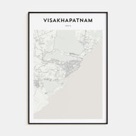 Visakhapatnam Map Portrait Poster