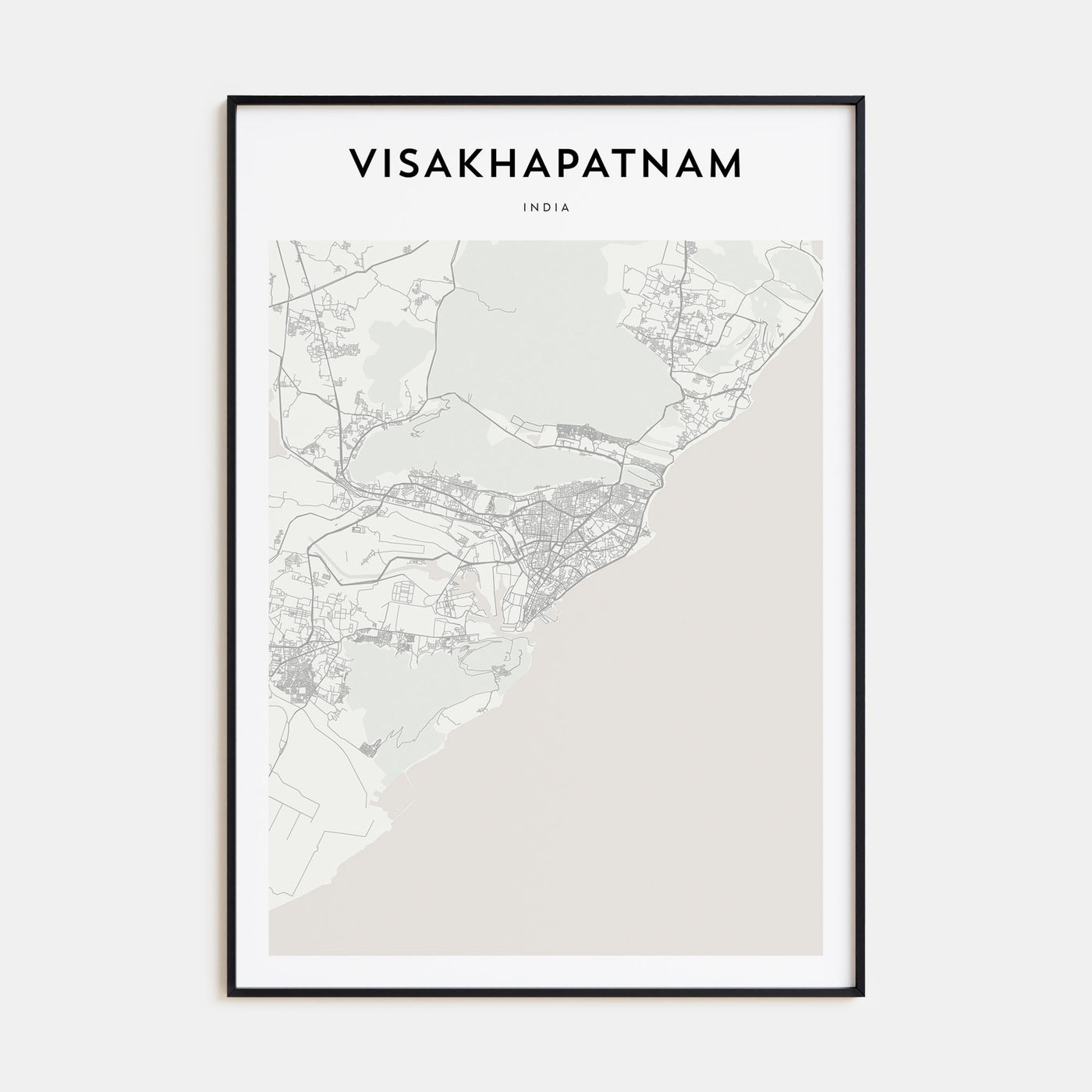 Visakhapatnam Map Portrait Poster