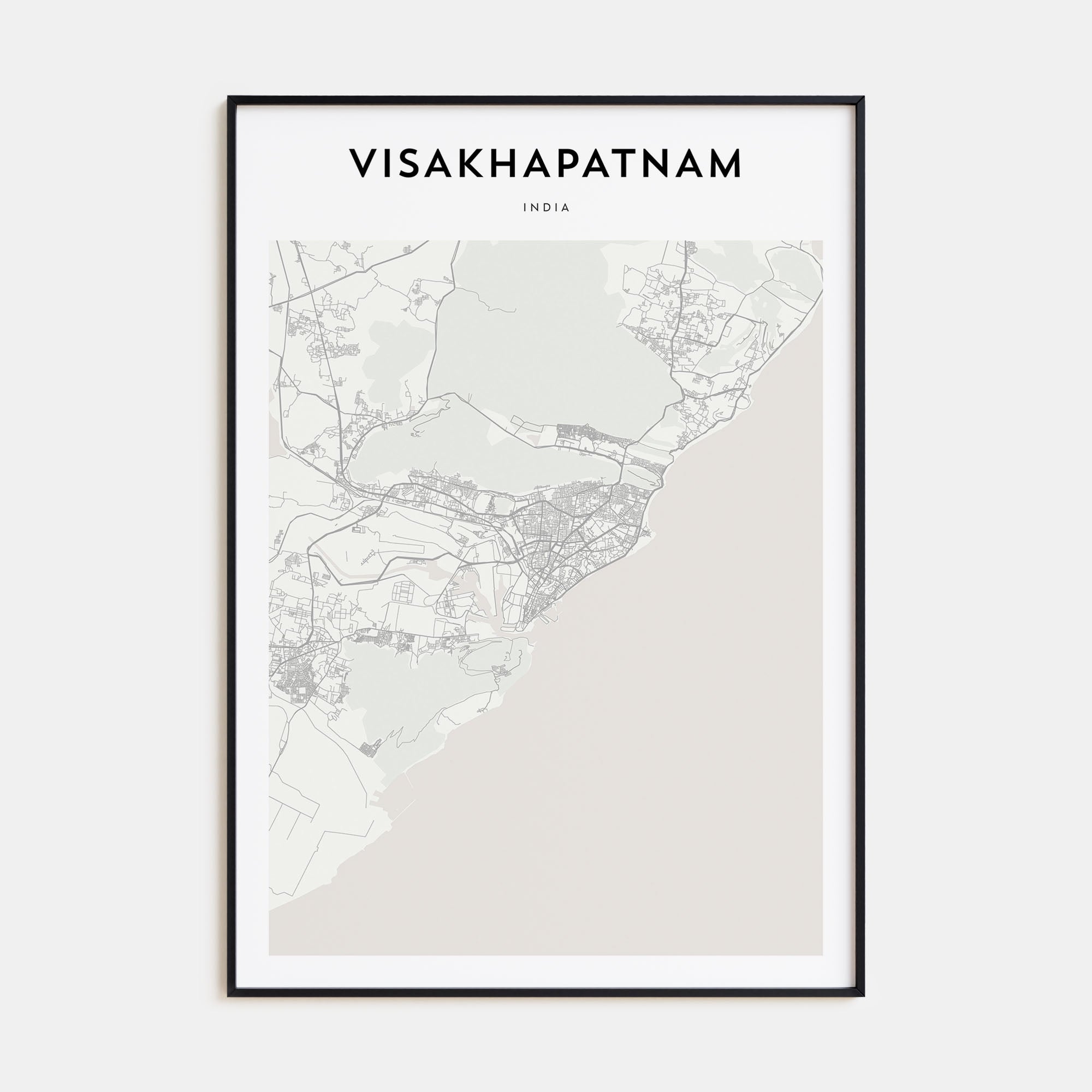 Visakhapatnam Map Portrait Poster
